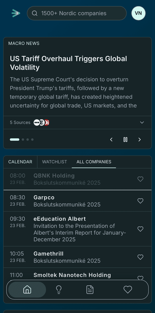 Quanor stock analysis mobile app